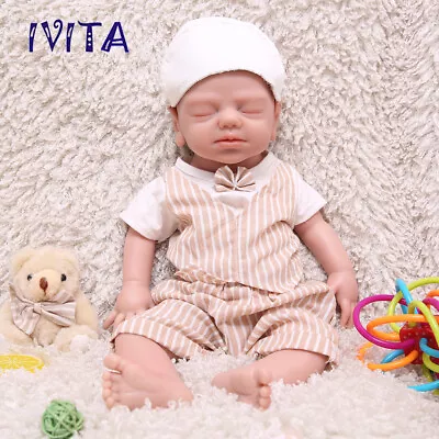 IVITA 19'' Adorable Silicone Reborn Baby Doll Baby Full Silicone Infant Boy • $115.50