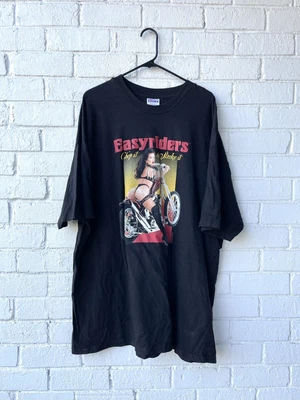 $60 • Buy Vintage 1997 Easy Rider Texas Biker Babe Motorcycle T Shirt 3XL