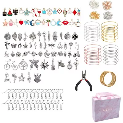 Jewellery Making Findings Kit DIY Wire Pliers Set Starter Tools Necklace Repair • $7.21