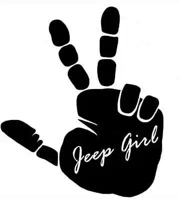 Vinyl Decal- Jeep Girl Wave  (Pick Size & Color) Fits Jeep Car Truck Sticker • $9.99