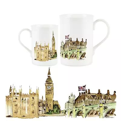 Big Ben Mug - London Landmarks Bone China Souvenir Tea/Coffee Gift • £12.39