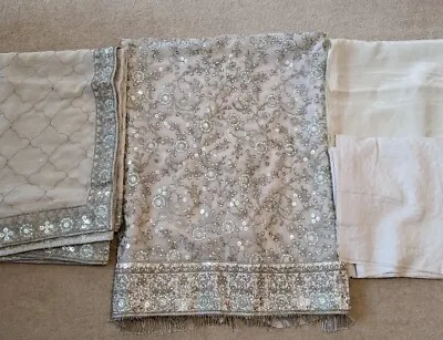 £59.99 • Buy 4 Piece Unstitched Party Wedding Indian Pakistani Salwar Kameez Suit