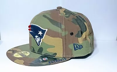 New England Patriots Fitted Hat - New Era 59 Fifty - Camo- 7 5/8 7 3/4 • $24.90