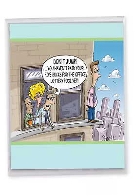 Funny Retirement Card (8.5 X 11 Inch) - Don't Jump Retirement J4415RTG-US • $9.98