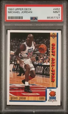 Michael Jordan 1991 Upper Deck East All-star #452 Psa 9 Mint • $25