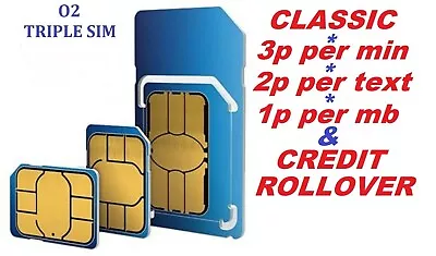 Classic Sim Card For Tracker With Credit Rollover Vehicle Tracking • £0.99
