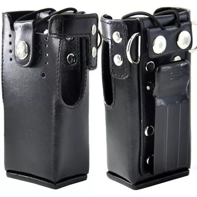 Hard Leather Case Carrying Holder Holster For Motorola Two Way Radio USA • $17.95