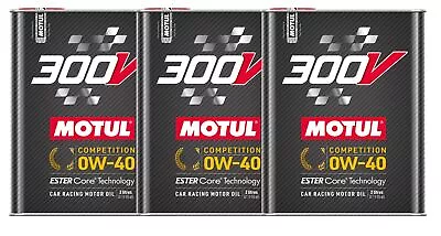 Motul 300V Competition 0W40 6L Fully Synthetic Ester Racing Engine Oil (3 X 2L) • $99.96