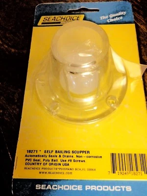 $20.85 • Buy Scupper Self Bailing Seachoice 18271 Clear Boatingmall Ebay Boat Parts Sale 