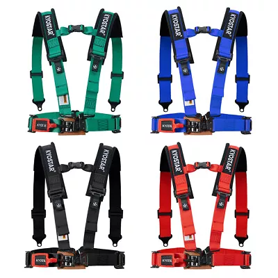 2'' 4-Point Seat Belt Latch&Link Safety Harness W/ Soft Shoulder Pad Adjustable • $58.68