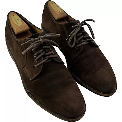 Salvatore Ferragamo Florence Brown Nubuck Leather UH 13422 Dress Shoes Size 9 D • $95.99