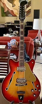 1967 Fender Coronado XII Semi-hollow Body - Cherry Sunburst • $3150