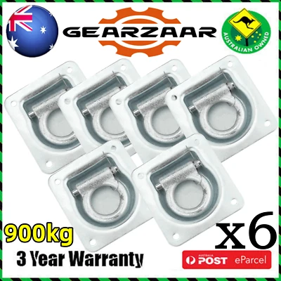 $28.99 • Buy 6x Heavy Duty Lashing Ring Tie Down Point Anchor Ute Tray Box Trailer Recessed A