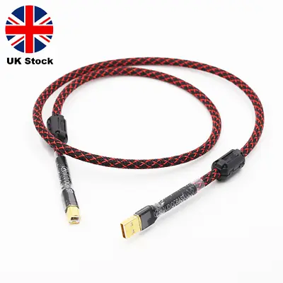 1M HIFI Audio USB Cable AB Line DAC Data A To B Decoder HIFI Audio USB Cable • £32.39