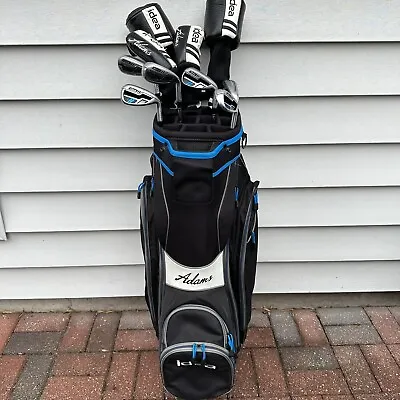 READ Adams Idea Blue Golf Set Men’s Regular Flex Woods Hybrids Irons Bag RH • $399.99