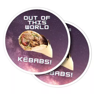 2x Vinyl Stickers Funny Kebab Wrap Takeaway Menu #63118 • £2.99