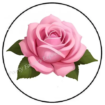 Pink Rose Envelope Seals Labels Stickers Party Favors • $4.99