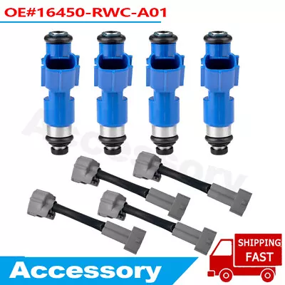 4Pcs NEW 410cc FUEL INJECTORS 16450-RWC-A01 FOR RDX RSX INTEGRA CIVIC EWLKJ00429 • $37.99