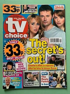 TV CHOICE Magazine 28-Oct-2006 SAMIA GHADIE Pete Burns Les Dennis Jason Isaacs • £9.99