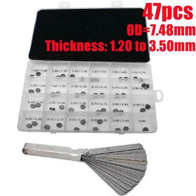 7.48mm 47PC Valve Shim Kit Feeler Gauge For Honda CRF250R CRF250X CBR600 F3 F4 • $39.50