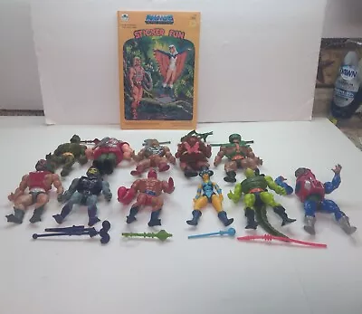 Lot Of Vintage He Man Figures 1981-1983 Plus Sticker Book Unused • $100