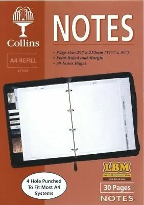 Collins A4 Organiser Lined Notes Conference Folder Refill Insert CF1007 • £3.50