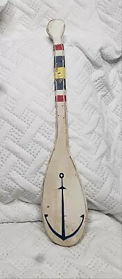 Wooden Boat Oar Vintage 17  Paddle Nautical Décor Wall Hangers Antique Anchor  • $59.99