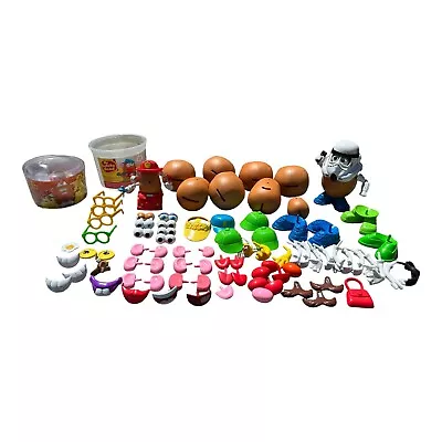 Lot Of Mr. Mrs. Potato Head 100+ Parts Pieces + 2 Spuds W Princess Pumpkin Kit • $26.78