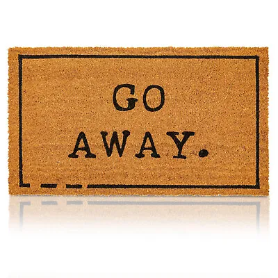 Natural Coco Coir Nonslip Welcome Mat Go Away Outdoor Rug 17 X 30 In • $22.99