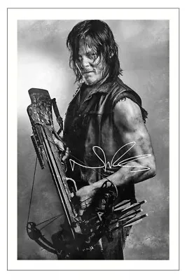 Norman Reedus Signed Photo Print Autograph The Walking Dead Daryl Dixon • £3.79