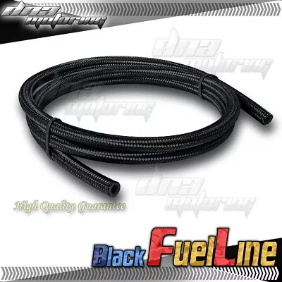 Nylon Braided Jacket 15k Psi An6 6-an 3/8  Black Oil/fuel/gas Line/hose Meter • $4.19