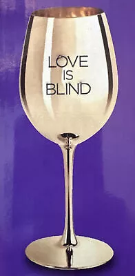 Love Is Blind Golden Goblet Gold Wine Glass Netflix Brand New! Exclusive • $25.99