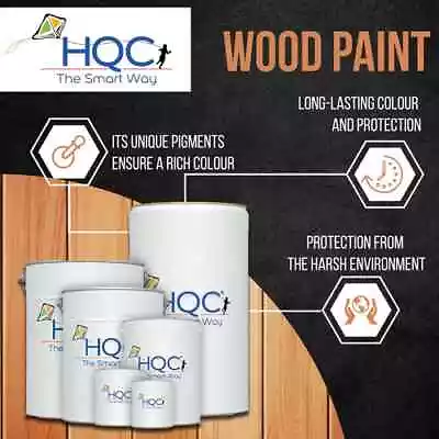 HQC Wood Emulsion Paint - 0.5L To 10L - 24 Colours • £19.49