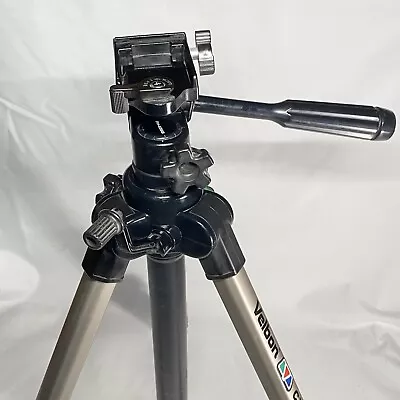 Velbon CX640 Camera Camcorder Tripod Pan Tilt Head Bubble Level Used • $39.99