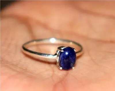 Lapis Lazuli Gemstone 925 Sterling Silver Ring Valentine Jewelry All Size VS- 50 • $12