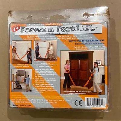 Forearm Forklift Moving Straps Orange Colored As Seen On TV 9'4  NIB • $19.95