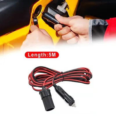 12V Car Cigarette Lighter Extension Cord Charger Lead Adapter 5m Cable Socket UK • £4.99