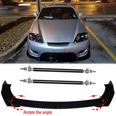 Front Bumper Chin Lip Spoiler Splitter +Strut Rods For HYUNDAI Tiburon 2003-2008 • $65.11