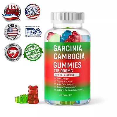 $9.99 • Buy Garcinia Cambogia Slimming Gummies 175,000mg Apple Cider Vinegar ACV Weight Loss