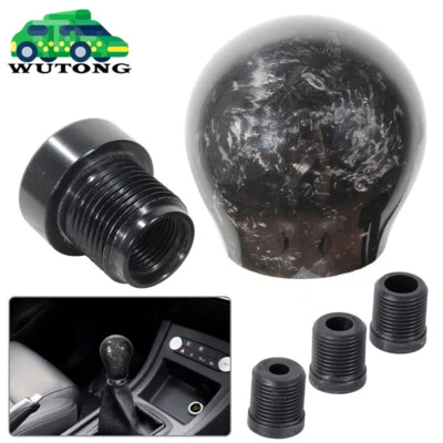 $19.99 • Buy Forged Real Carbon Fiber Black Ball Manual MT Gear Shift Knob Shifter Universal