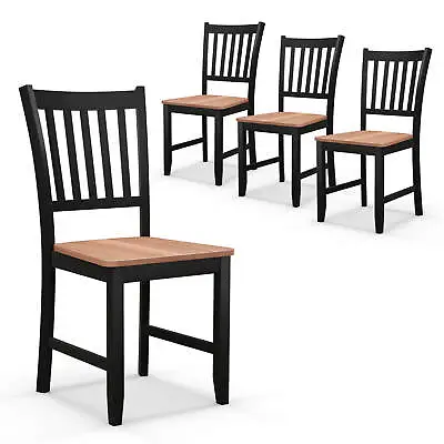 Set Of 4 Dining Chair Kitchen Spindle Back Side Chair With Solid Wooden Legs • $209.98