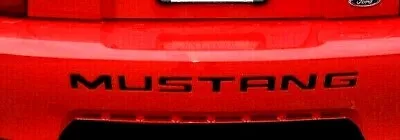 1999-2004 Mustang Bumper Letters Plastic Inserts Decals BLACK Chrome Letters • $34