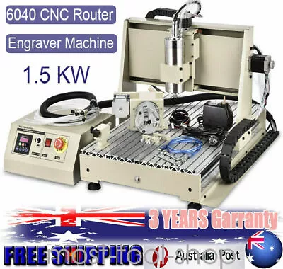 4Axis 6040 CNC Router 1.5KW VFD Engraving Machine 24000rpm Aluminium Alloy 220V • $1800