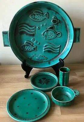 Lovely 5 Piece Collection Gustavsberg Argenta Pottery Mid Century Modern • $125