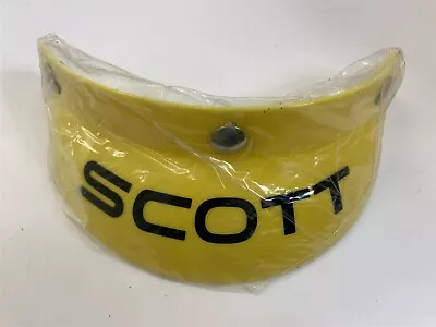 NOS Vintage Scott Yellow/Black Motorcycle Helmet Visor Bubble Visor BV200 3 Snap • $34.95