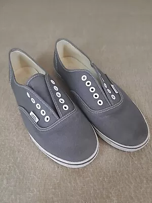 Vans AUTHENTIC Mens 8.5 Women’s 10 Pewter Gray Canvas Low Top Skateboard Shoes • $12