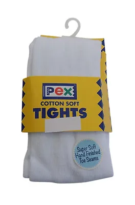£6.99 • Buy Pex Cotton Soft Sunset One Pair Girl's Tights Colour White