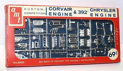 Vintage AMT Custom Competition Corvair Engine & 392' Chrysler Engine (MIB) 1/25 • $29.95