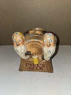 Vintage 50s/60s Piel's Beer Metal Barback OrganizerGnomesKeg BarrelPielPiels • $30