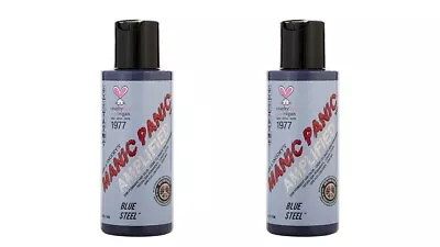 Manic Panic AMPLIFIED Semi Permanent Hair Dye Vegan Blue Steel (2 Pack) 4 Oz  • $22.98